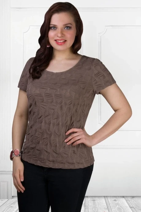 Блузка, туника, рубашка Camelia 16192/2 коричневый #1