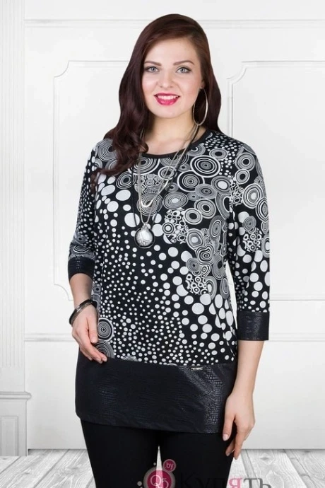 Джемпер (кофта) Camelia 15218/1 черно-белый #1