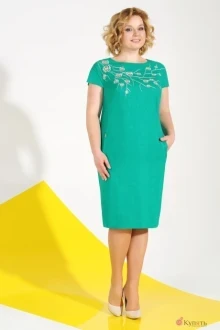 Платье ЛаКона 1028 изумруд