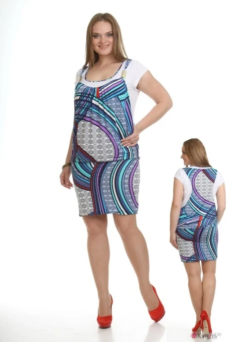 Платье Лиона-Стиль 399 полоска #1