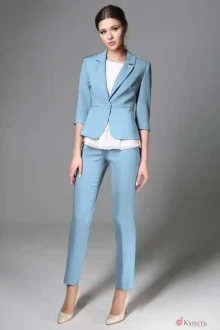 Брючный костюм GIZART 1299-5 голубой