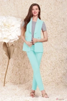 Брючный костюм LeNata 31700-1 мята