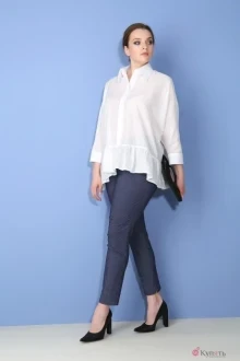 Блузка, туника, рубашка Anna Majewska 1011 белый