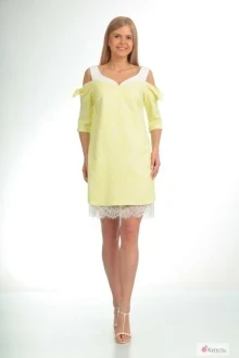 Платье Diamant 1186 лимон жакард