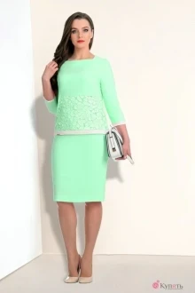 Юбочный костюм Мишель Стиль 612 бирюза