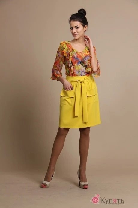 Юбочный костюм ALANI COLLECTION 562 горчица #1